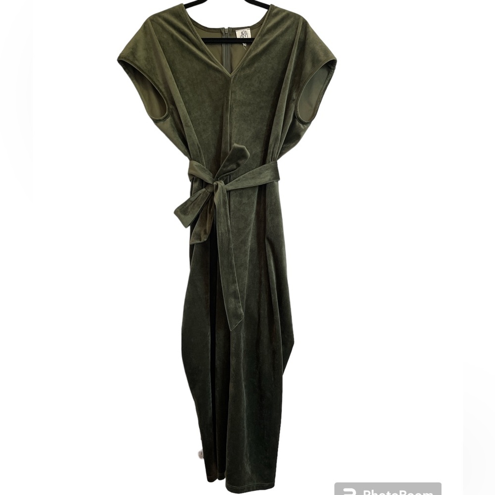 Velvet green romper